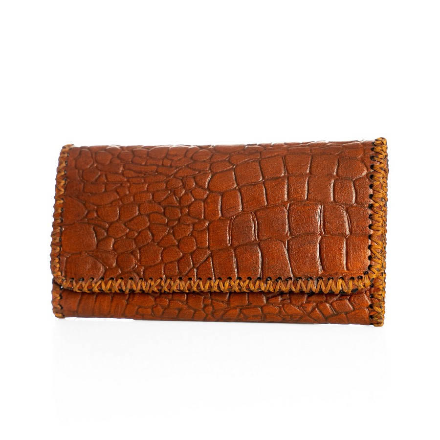 محفظة حريمي جلد طبيعي هاند ميد مقاس 20×10