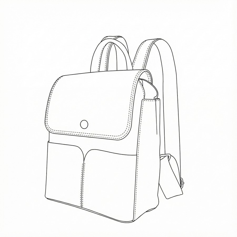  شنطة باك حريمي جلد إيطالي مستورد بيج بجيوب داخلية مقاس 30×25