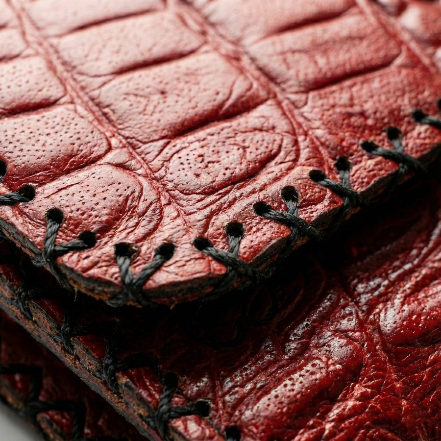 محفظة حريمي جلد طبيعي هاند ميد نبيتي مقاس 20×10