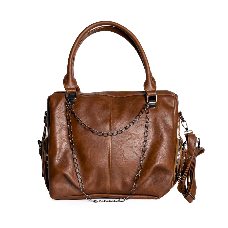 شنطة هاند ويمكن ارتداؤها كروس جلد إيطالي هافان بسلسلة أمامية مقاس 30×40