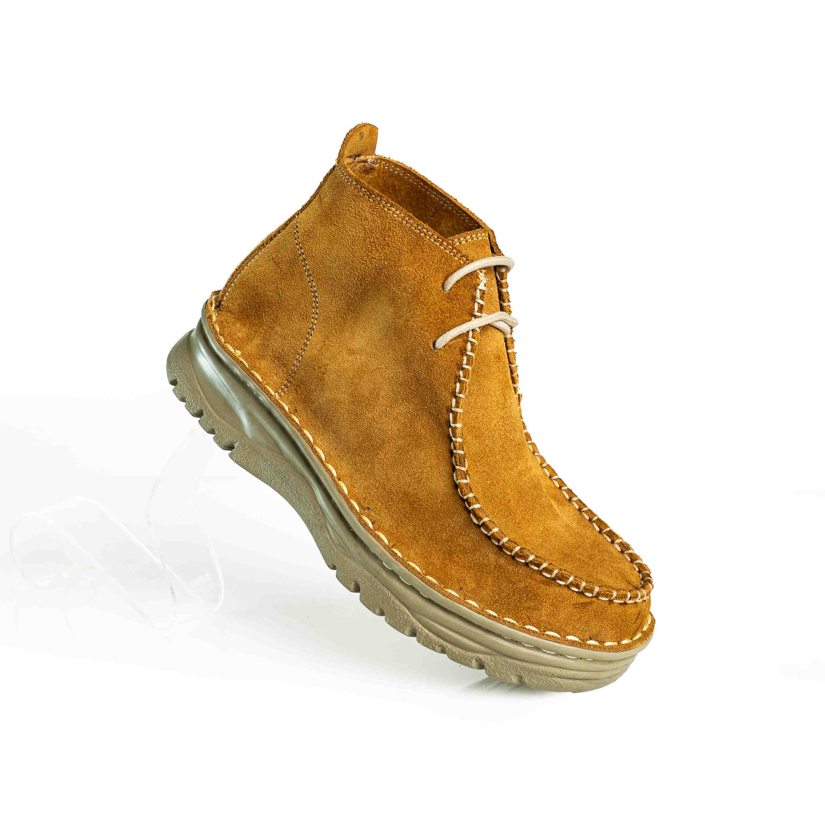 شوز جلد شمواه طبيعي هافان بنعل طبي خفيف وخياطة يدوية