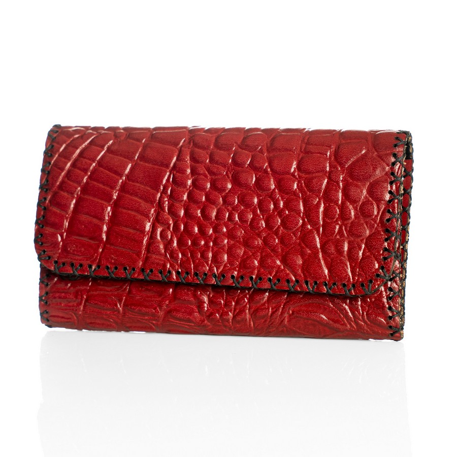 محفظة حريمي جلد طبيعي هاند ميد نبيتي مقاس 20×10